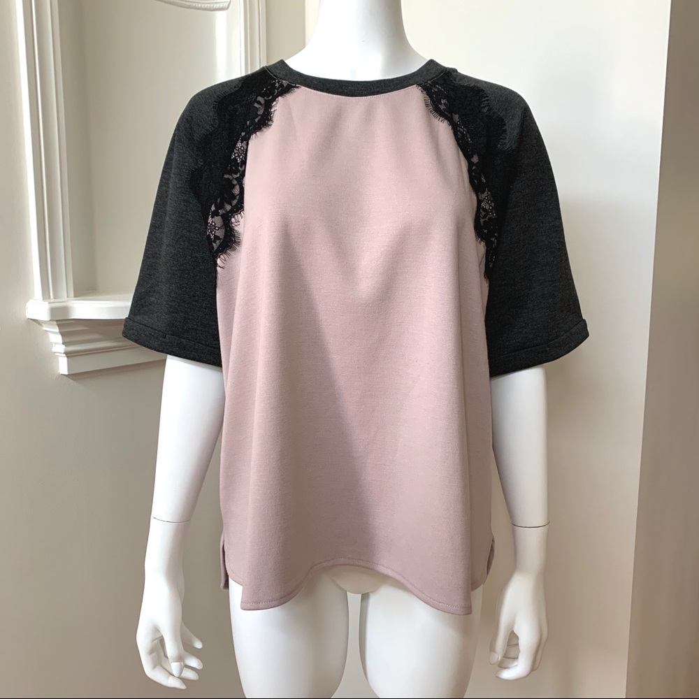 Leisure Wear Old Navy Pink and Lace Sweatshirt